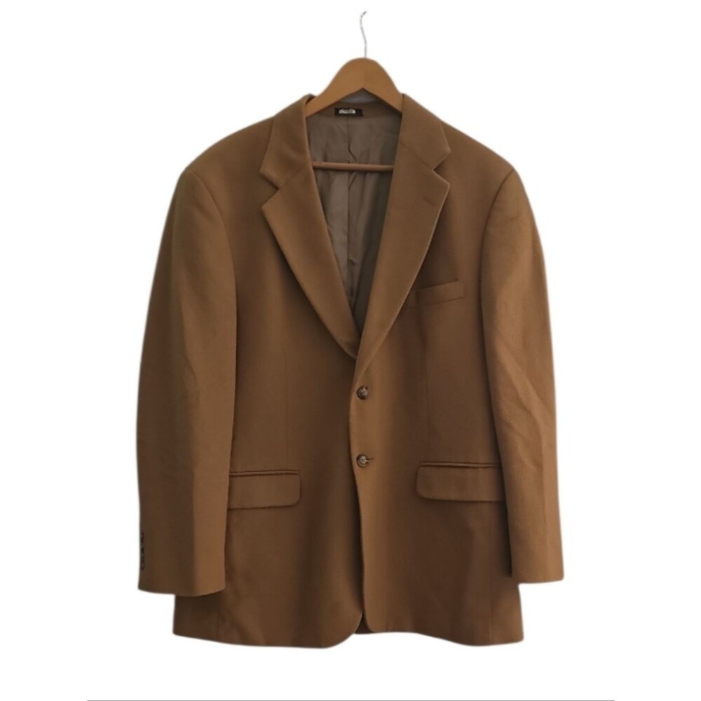 Stafford Camel Hair Wool Blazer Men’s 42R Tan Vintage Ivy Trad Sport Coat